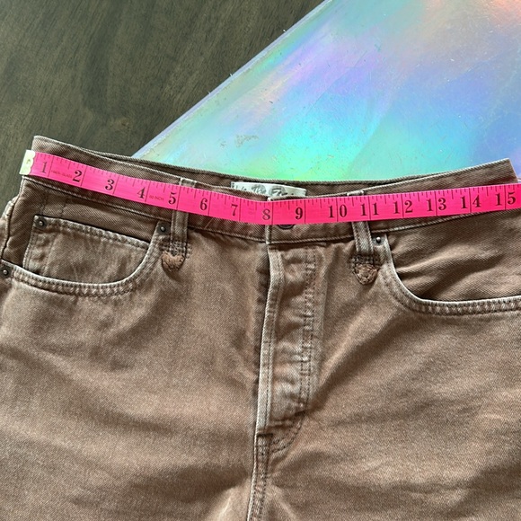 🍫 Free People We the Free Makai Cut Off Brown Denim Shorts 🍫 - Picture 11 of 14